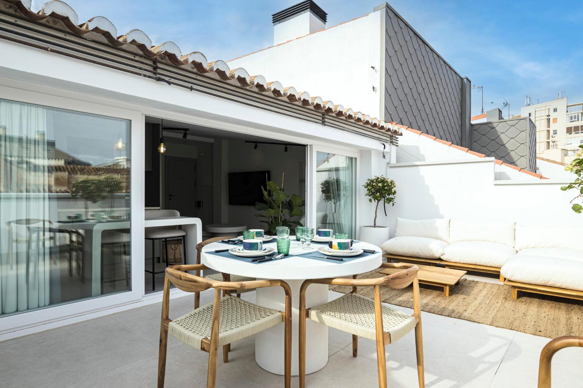 Atarazanas Suite, Atico Con Terraza Malaga Ngoại thất bức ảnh