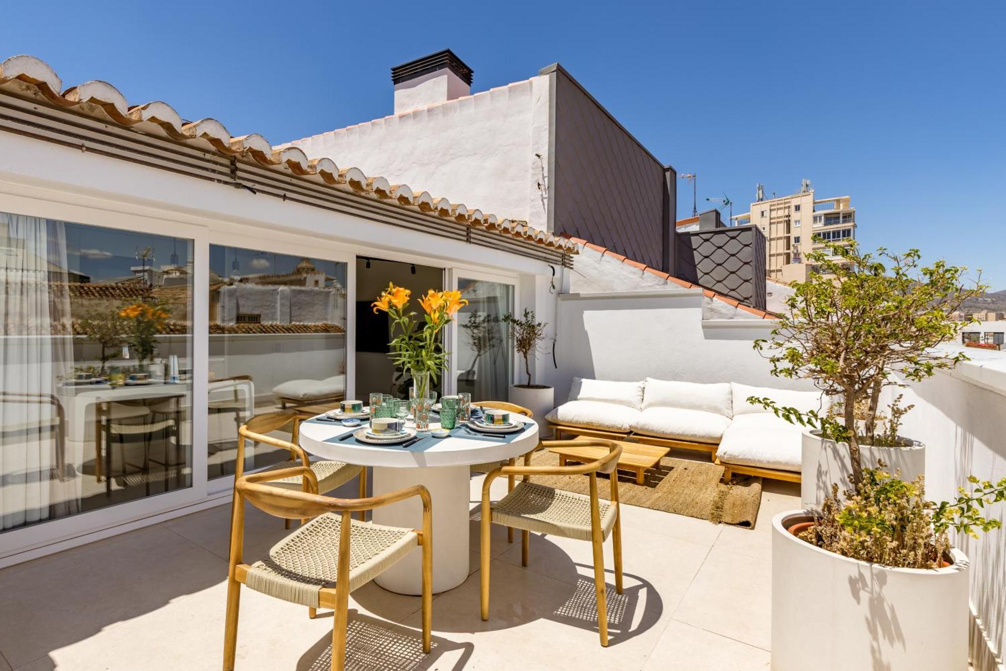 Atarazanas Suite, Atico Con Terraza Malaga Ngoại thất bức ảnh